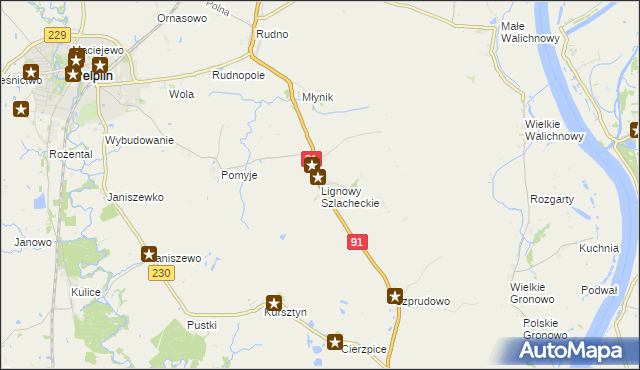 mapa Lignowy Szlacheckie, Lignowy Szlacheckie na mapie Targeo