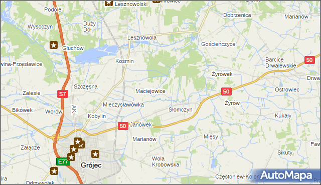 mapa Lisówek gmina Grójec, Lisówek gmina Grójec na mapie Targeo