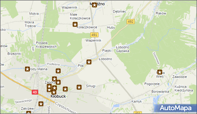 mapa Łobodno, Łobodno na mapie Targeo