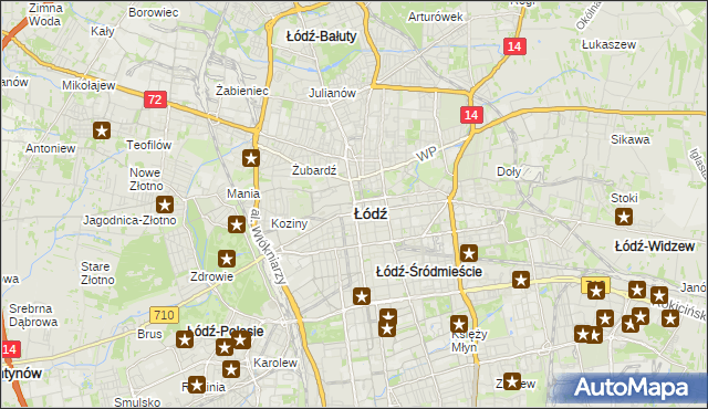 mapa Łodzi, Łódź na mapie Targeo