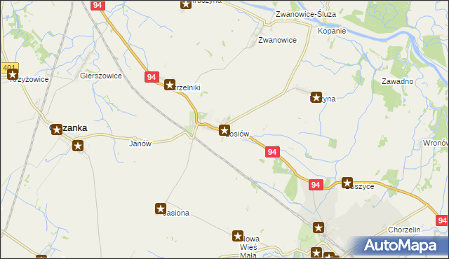 mapa Łosiów, Łosiów na mapie Targeo