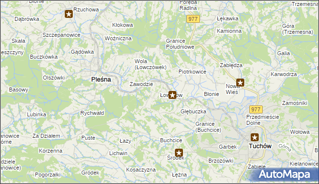 mapa Łowczów, Łowczów na mapie Targeo