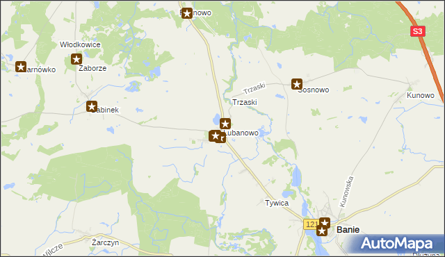 mapa Lubanowo, Lubanowo na mapie Targeo