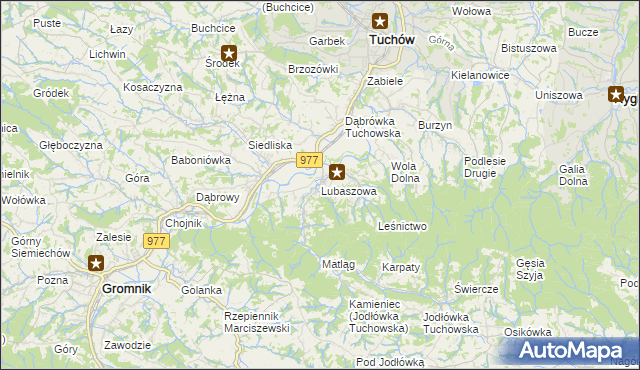 mapa Lubaszowa, Lubaszowa na mapie Targeo