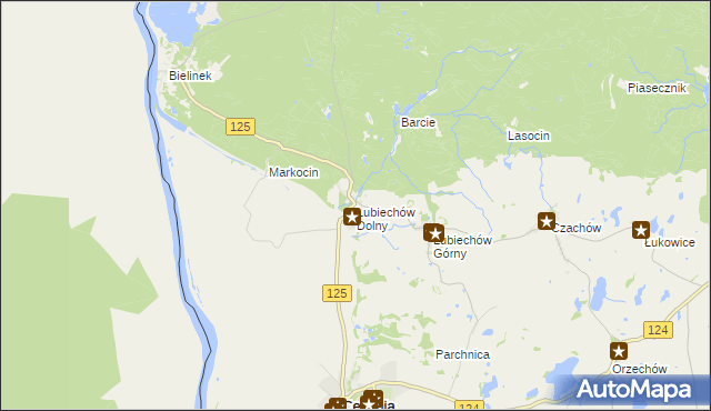 mapa Lubiechów Dolny, Lubiechów Dolny na mapie Targeo