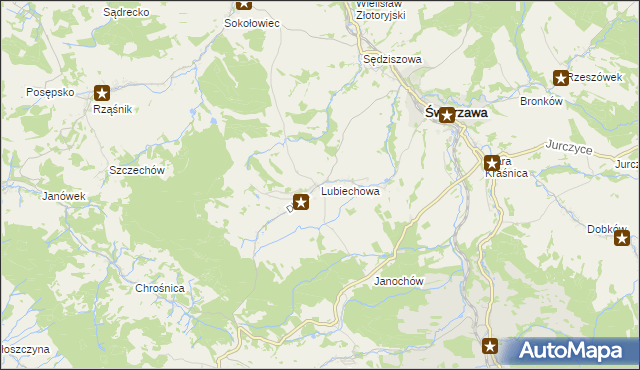 mapa Lubiechowa, Lubiechowa na mapie Targeo