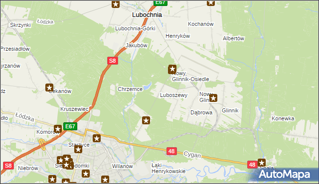 mapa Luboszewy, Luboszewy na mapie Targeo