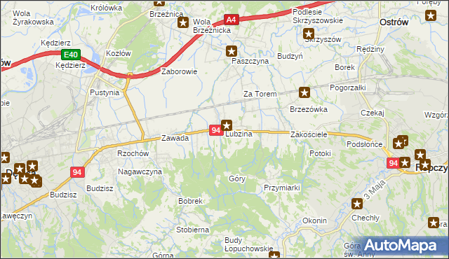 mapa Lubzina, Lubzina na mapie Targeo