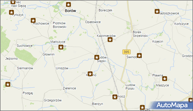 mapa Ludów Śląski, Ludów Śląski na mapie Targeo