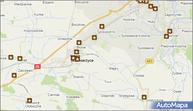 mapa Mączniki gmina Nowe Skalmierzyce, Mączniki gmina Nowe Skalmierzyce na mapie Targeo