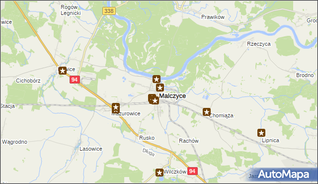 mapa Malczyce powiat średzki, Malczyce powiat średzki na mapie Targeo