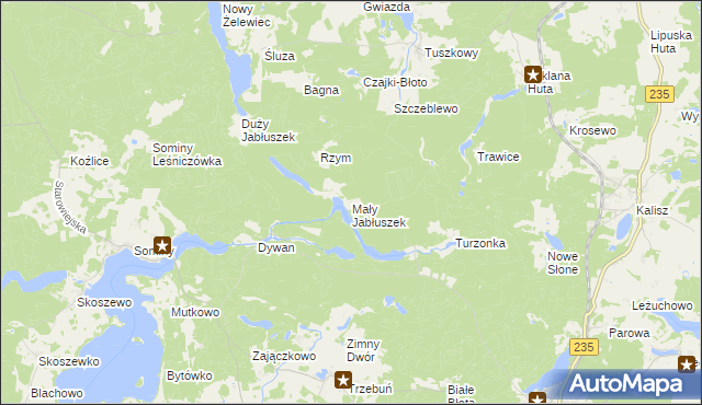 mapa Mały Jabłuszek, Mały Jabłuszek na mapie Targeo