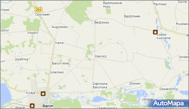 mapa Mamlicz, Mamlicz na mapie Targeo