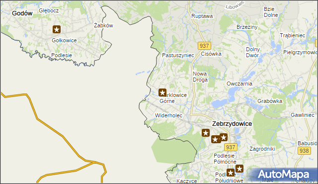 mapa Marklowice Górne, Marklowice Górne na mapie Targeo