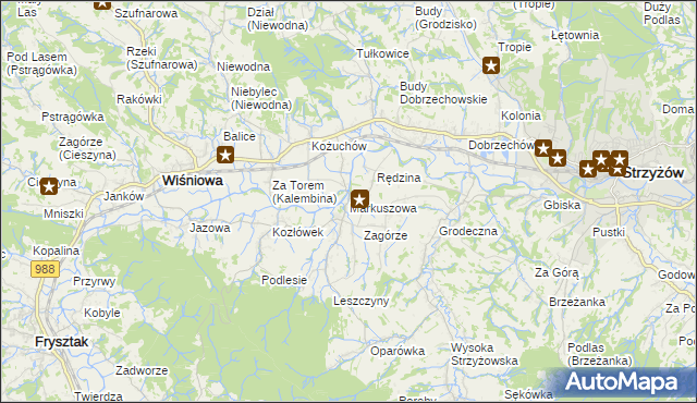 mapa Markuszowa, Markuszowa na mapie Targeo