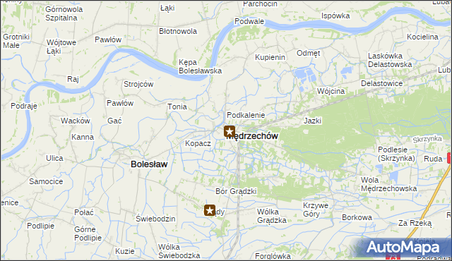 mapa Mędrzechów, Mędrzechów na mapie Targeo