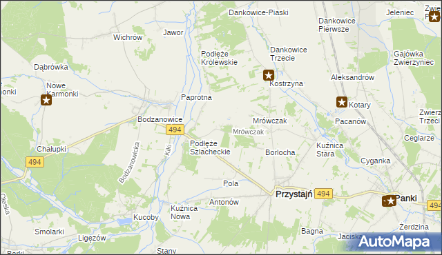 mapa Michalinów, Michalinów na mapie Targeo