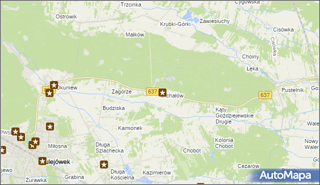 mapa Michałów gmina Halinów, Michałów gmina Halinów na mapie Targeo
