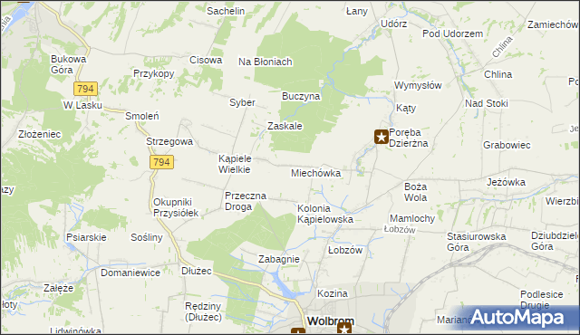 mapa Miechówka, Miechówka na mapie Targeo