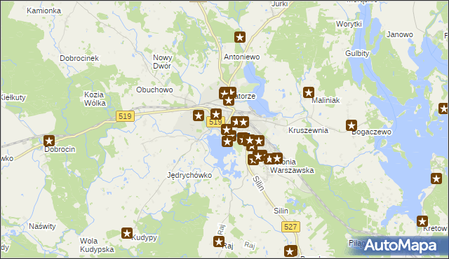 mapa Morąg, Morąg na mapie Targeo