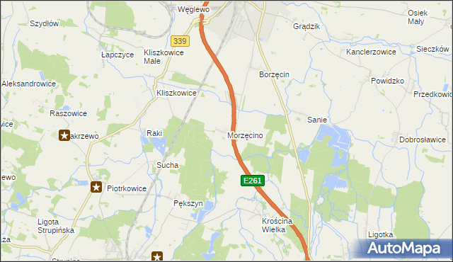 mapa Morzęcino, Morzęcino na mapie Targeo