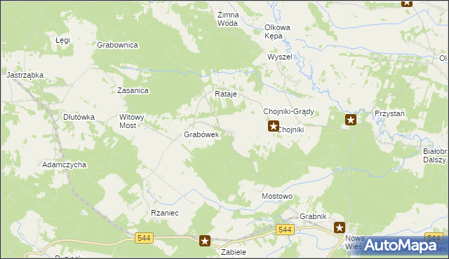 mapa Mostówek, Mostówek na mapie Targeo