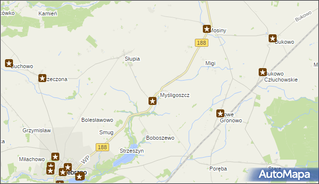 mapa Myśligoszcz, Myśligoszcz na mapie Targeo