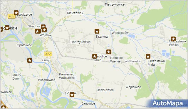 mapa Nadolice Małe, Nadolice Małe na mapie Targeo