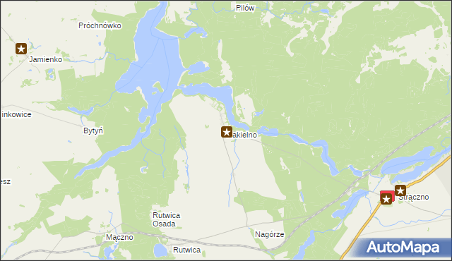 mapa Nakielno, Nakielno na mapie Targeo