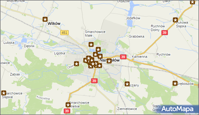 mapa Namysłów, Namysłów na mapie Targeo