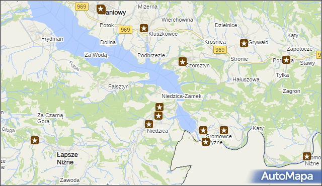 mapa Niedzica-Zamek, Niedzica-Zamek na mapie Targeo