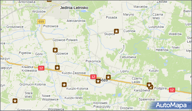 mapa Niemianowice, Niemianowice na mapie Targeo