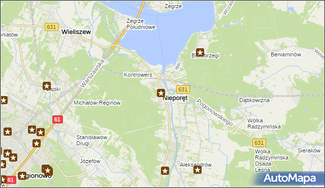 mapa Nieporęt, Nieporęt na mapie Targeo