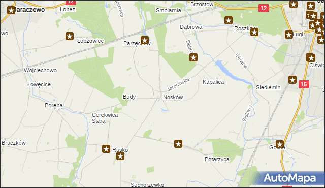 mapa Nosków, Nosków na mapie Targeo