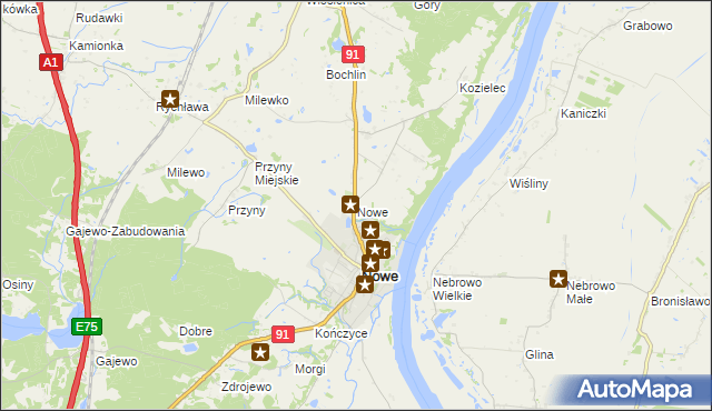 mapa Nowe powiat świecki, Nowe powiat świecki na mapie Targeo