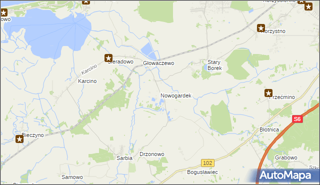 mapa Nowogardek, Nowogardek na mapie Targeo