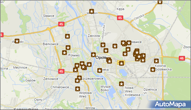 mapa Opola, Opole na mapie Targeo