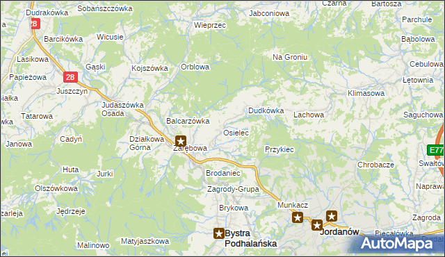 mapa Osielec, Osielec na mapie Targeo