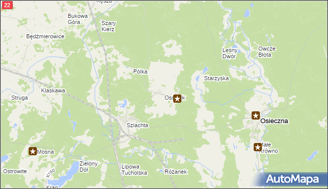 mapa Osówek gmina Osieczna, Osówek gmina Osieczna na mapie Targeo