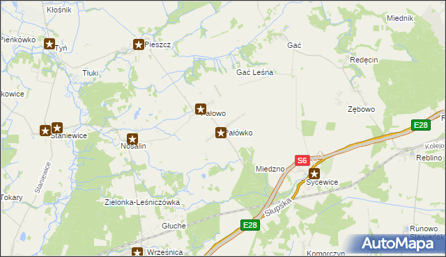 mapa Pałówko, Pałówko na mapie Targeo