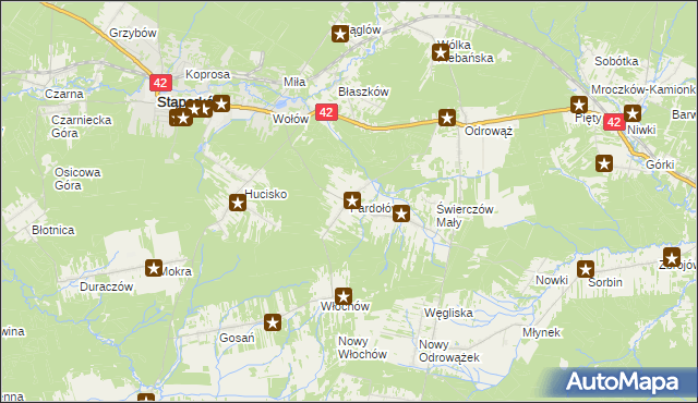 mapa Pardołów, Pardołów na mapie Targeo