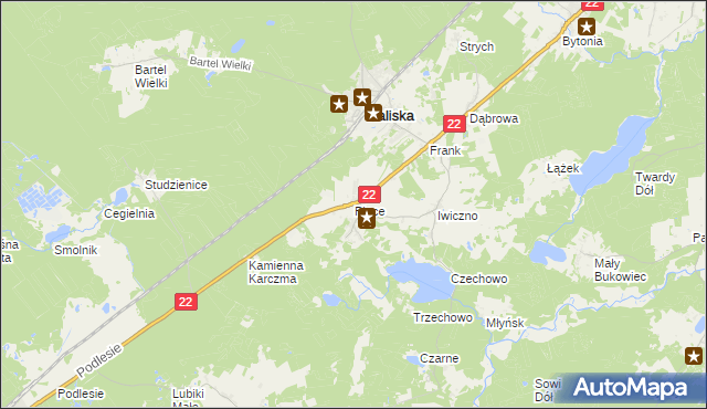 mapa Piece gmina Kaliska, Piece gmina Kaliska na mapie Targeo