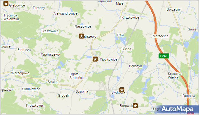 mapa Piotrkowice gmina Prusice, Piotrkowice gmina Prusice na mapie Targeo