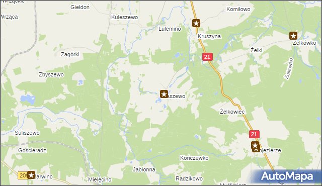 mapa Płaszewo, Płaszewo na mapie Targeo