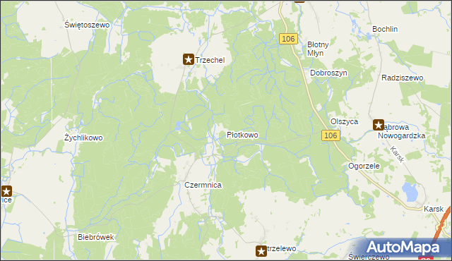 mapa Płotkowo, Płotkowo na mapie Targeo