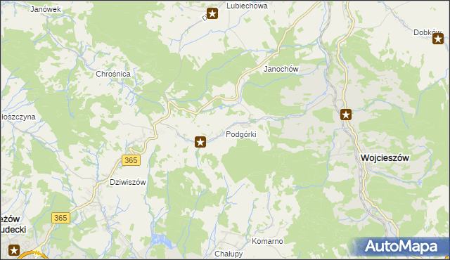 mapa Podgórki gmina Świerzawa, Podgórki gmina Świerzawa na mapie Targeo