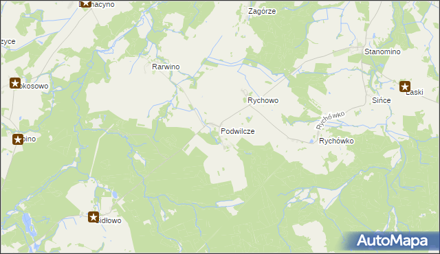 mapa Podwilcze, Podwilcze na mapie Targeo