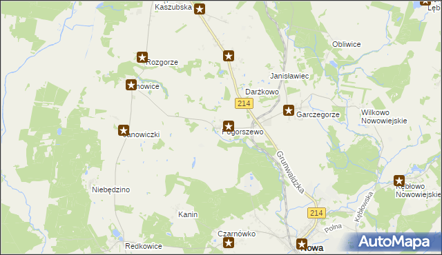 mapa Pogorszewo, Pogorszewo na mapie Targeo