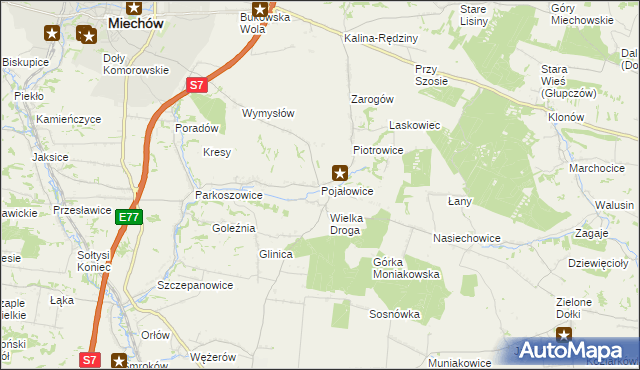 mapa Pojałowice, Pojałowice na mapie Targeo