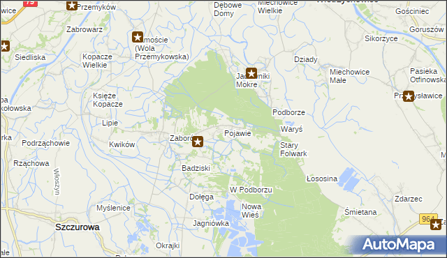 mapa Pojawie, Pojawie na mapie Targeo